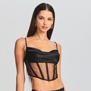 Retrofête Holly Black Corset Top